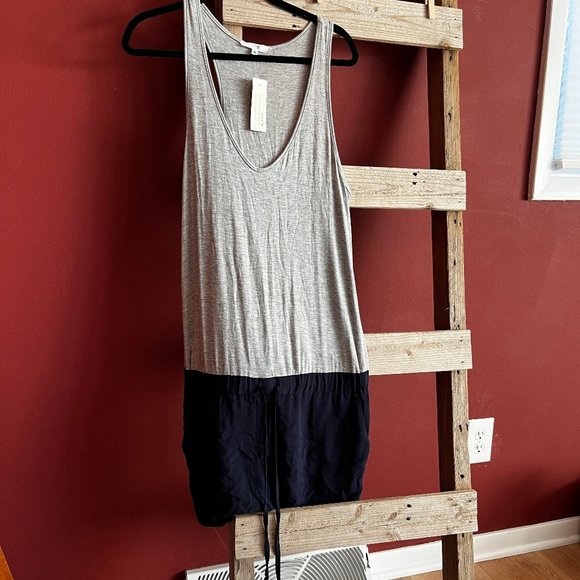 NWT $122 Drew Anthropologie Racerback Tank Romper Shorts MEDIUM - Picture 1 of 10